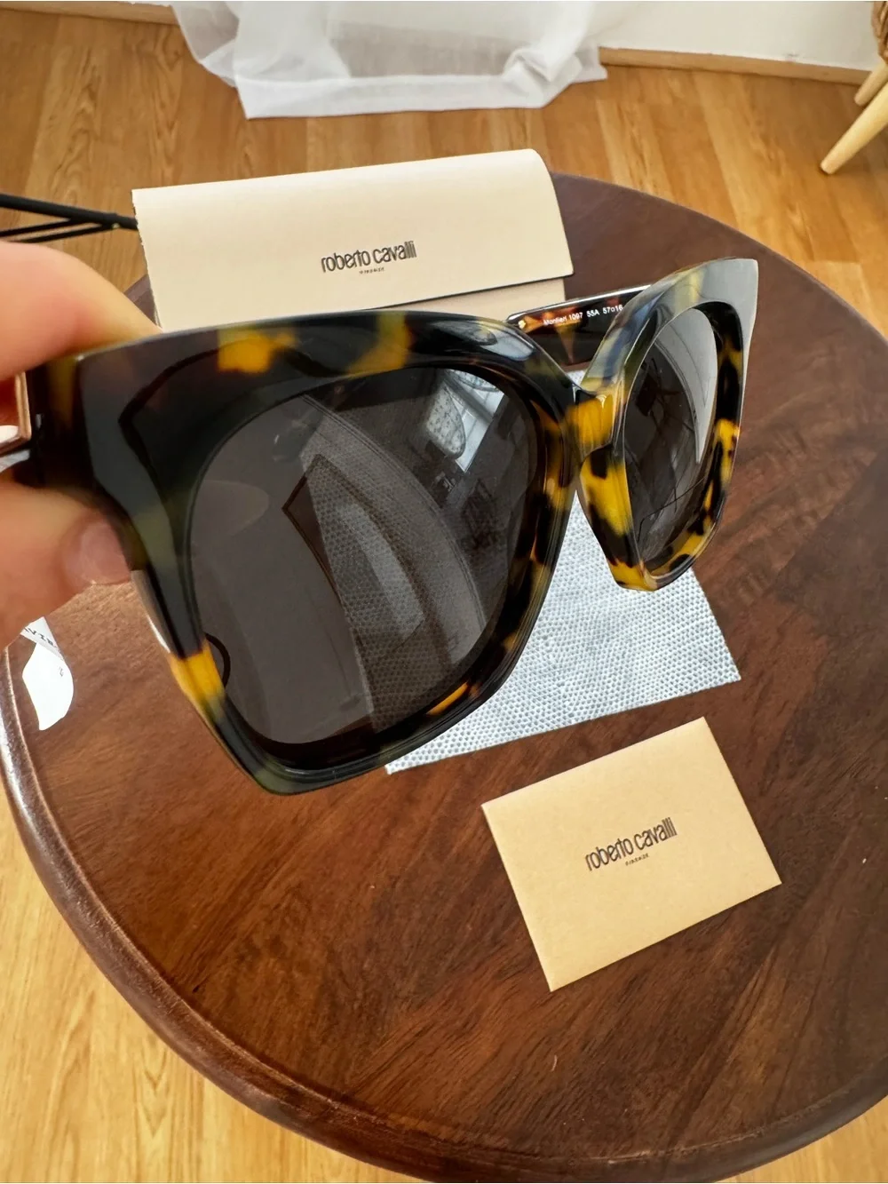 Roberto Cavalli Women’s Tortoiseshell Cat-Eye Sunglasses - Brown Lenses